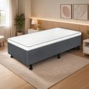 Ver imagem 1 de Cama Box Solteiro Conjugada Amira 88x188 Marrom Cinza Escuro