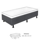 Ver imagem 3 de Cama Box Solteiro Conjugada Amira 88x188 Marrom Cinza Escuro
