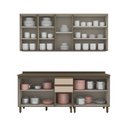 Ver imagem 4 de Cozinha Compacta 4 Peças com Aéreo de Vidro Reflecta 100% Mdf