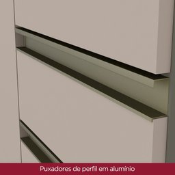 Cozinha Compacta 4 Peças com Aéreo de Vidro Reflecta 100% Mdf - 6