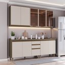 Ver imagem 1 de Cozinha Compacta 4 Peças com Aéreo de Vidro Reflecta 100% Mdf