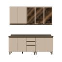 Ver imagem 2 de Cozinha Compacta 4 Peças com Aéreo de Vidro Reflecta 100% Mdf
