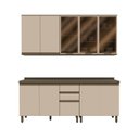 Ver imagem 2 de Cozinha Compacta 4 Peças com Aéreo de Vidro Reflecta 100% Mdf