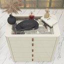 Ver imagem 6 de Ilha 5 Gavetas com Pés Innova Funcionalidade e Elegância 100% MDF Branco/Off White