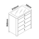 Ver imagem 3 de Ilha 5 Gavetas com Pés Innova Funcionalidade e Elegância 100% MDF