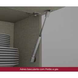 Cozinha Compacta 5 Peças com Aéreo de Vidro Reflecta 100% Mdf - 14