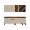 Cozinha Compacta 5 Peças com Aéreo de Vidro Reflecta 100% Mdf - 4