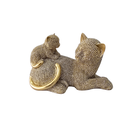 Ver mais imagens de Estátua Decorativa Gato com Filhote - Resina Prata - 13cm