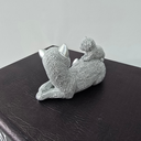 Ver imagem 4 de Estátua Decorativa Gato com Filhote - Resina Prata - 13cm