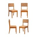 Ver imagem 1 de Kit 4 Cadeiras Estofadas Tiê CabeCasa MadeiraOriginals Marrom/Amêndoa/Sepia