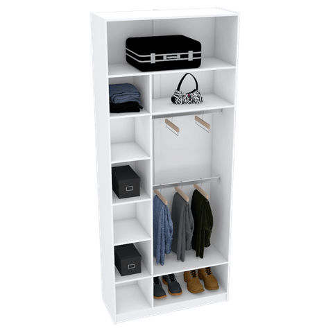 MÓDULO PARA CLOSET COM CABIDEIRO M247.2021.B MUNDI MOVEIS