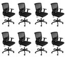 Ver imagem 1 de Kit 8 Cadeiras Escritório Diretor Ergonômico NR17 Tela Mesh Tóquio 3329 Preto