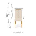 Ver imagem 7 de Conjunto Kit 2 Cadeiras de Jantar Dj Móveis Yasmin Cedro Linho Neve