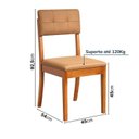 Ver imagem 4 de Kit 8 Cadeiras Estofadas Tiê CabeCasa MadeiraOriginals