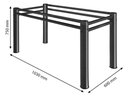 Ver imagem 5 de Base Retangular para Mesa Jantar Preto 1.20mt Refcv01