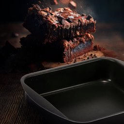 Jogo de Assadeiras Forma Quadrada 03 Peças Antiaderentes + Luva Térmica + Pincel de Silicone Vermelh - 10