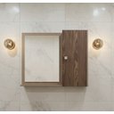 Ver imagem 7 de Armario Espelheira com Nicho Flex Genova Cor Fendi/carvalho Starrose