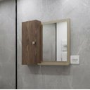 Ver imagem 1 de Armario Espelheira com Nicho Flex Genova Cor Fendi/carvalho Starrose