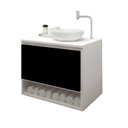 Ver imagem 4 de Gabinete Armário para Banheiro com Pia Cuba 60cm Balcão Suspenso