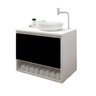 Gabinete Armário para Banheiro com Pia Cuba 60cm Balcão Suspenso - 4