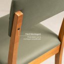 Ver imagem 7 de Kit 2 Cadeiras Estofadas Tiê CabeCasa MadeiraOriginals Verde/Amêndoa/Folha