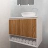 Gabinete Armário para Banheiro com Pia Cuba 60cm Balcão Suspenso - 2
