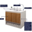 Ver imagem 6 de Gabinete Armário para Banheiro com Pia Cuba 60cm Balcão Suspenso