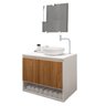 Gabinete Armário para Banheiro com Pia Cuba 60cm Balcão Suspenso - 1