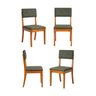 Kit 4 Cadeiras Estofadas Tiê CabeCasa MadeiraOriginals - 1