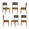 Kit 6 Cadeiras Estofadas Tiê CabeCasa MadeiraOriginals - 1