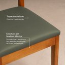 Ver imagem 6 de Kit 6 Cadeiras Estofadas Tiê CabeCasa MadeiraOriginals Verde/Amêndoa/Folha