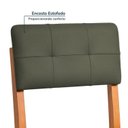 Ver imagem 5 de Kit 6 Cadeiras Estofadas Tiê CabeCasa MadeiraOriginals Verde/Amêndoa/Folha