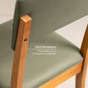 Ver imagem 7 de Kit 6 Cadeiras Estofadas Tiê CabeCasa MadeiraOriginals Verde/Amêndoa/Folha