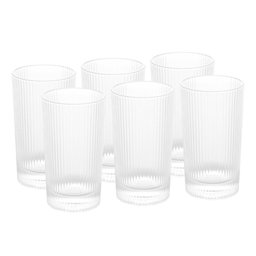 Jogo 6 Copos Altos Lines 400ml - Wolff - 1