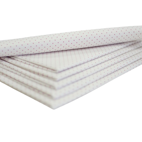 Feltro Feltcolor Poá Branco Pink - 10m X 1,40m (rolo)