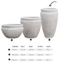 Ver imagem 2 de Vaso Antique Cilíndrico 44 (70l) Cor Cimento Queimado Japi