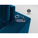 Ver imagem 4 de Sofá com Molas Ensacadas Retrátil e Reclinável Strike 2,40m Veludocristal com Carregador Usb -