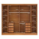 Ver imagem 6 de Guarda Roupa Casal 6 Portas 8 Gavetas com Pés e Puxador MDF Yescasa Cinamomo/Off White
