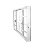 Kit com 2 Janelas de Aço de Correr 100x120cm 4 Folhas com Grade e Vidro Branca MGM - 5