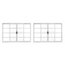 Ver imagem 1 de Kit com 2 Janelas de Aço de Correr 100x120cm 4 Folhas com Grade e Vidro Branca MGM