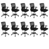 Kit 10 Cadeiras Escritório Diretor Ergonômico Nr17 Tela Mesh Tóquio 3329 - 1
