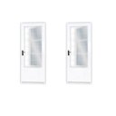Ver imagem 1 de Kit com 2 Portas de Aço Postigo 215x85cm com Grade Quadrada Minas Sul MGM Branco