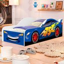 Ver imagem 2 de Cama Carro Solteiro Mdf 197x92 Cm 4042 Azul Decmade