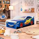 Ver imagem 7 de Cama Carro Solteiro Mdf 197x92 Cm 4042 Azul Decmade