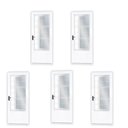 Ver imagem 1 de Kit com 5 Portas de Aço Postigo 215x85cm com Grade Quadrada Minas Sul Mgm