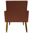 Ver imagem 7 de Kit 8 Poltronas Decorativas para Sala Mari Suede Cores Pé Palito Castanho
