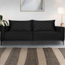 Ver imagem 2 de Sofa Living 3 Lugares Nori 200cm Veludo Deluxe 2237 Ezz