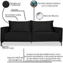 Ver imagem 3 de Sofa Living 3 Lugares Nori 200cm Veludo Deluxe 2237 Ezz