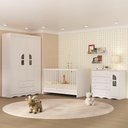 Ver imagem 1 de Quarto de Bebê Completo com Berço 3 em 1 para Colchão 130x60cm Liz Multimóveis Mp4551