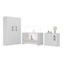 Ver imagem 2 de Quarto de Bebê Completo com Berço 3 em 1 para Colchão 130x60cm Liz Multimóveis Mp4551